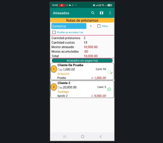 Nueva Función: Enviar Mensajes WhatsApp a Clientes Atrasados